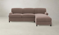 The Carmine Sectional - Mohair Peony