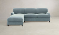 The Carmine Sectional - Mohair Slate Blue