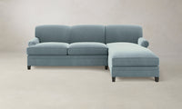 The Carmine Sectional - Mohair Slate Blue