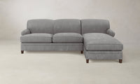 The Carmine Sectional - Nubuck Leather Asphalt