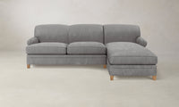 The Carmine Sectional - Nubuck Leather Asphalt