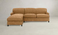 The Carmine Sectional - Nubuck Leather Saddle