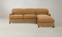 The Carmine Sectional - Nubuck Leather Saddle