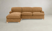 The Carmine Sectional - Nubuck Leather Saddle