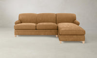 The Carmine Sectional - Nubuck Leather Saddle