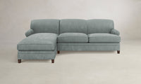 The Carmine Sectional - Nubuck Leather Tide