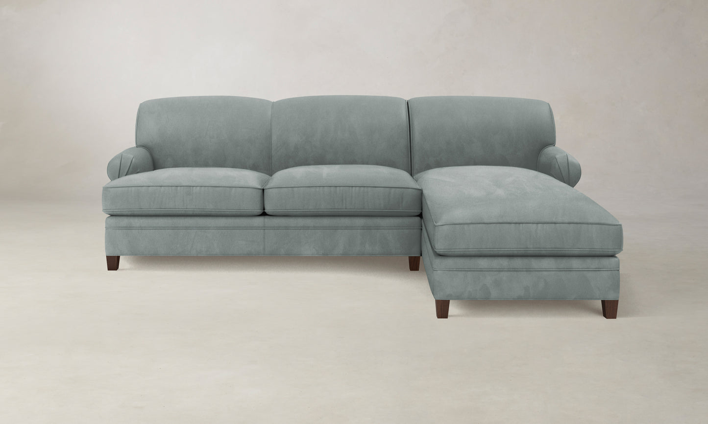 The Carmine Sectional - Nubuck Leather Tide