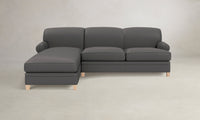 The Carmine Sectional - Pebbled Leather Ash