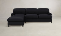 The Carmine Sectional - Pebbled Leather Ink