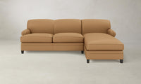 The Carmine Sectional - Pebbled Leather Latte