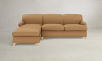 The Carmine Sectional - Pebbled Leather Latte