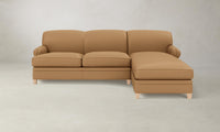 The Carmine Sectional - Pebbled Leather Latte