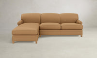 The Carmine Sectional - Pebbled Leather Latte