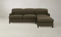 The Carmine Sectional - Pebbled Leather Truffle