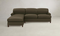 The Carmine Sectional - Pebbled Leather Truffle