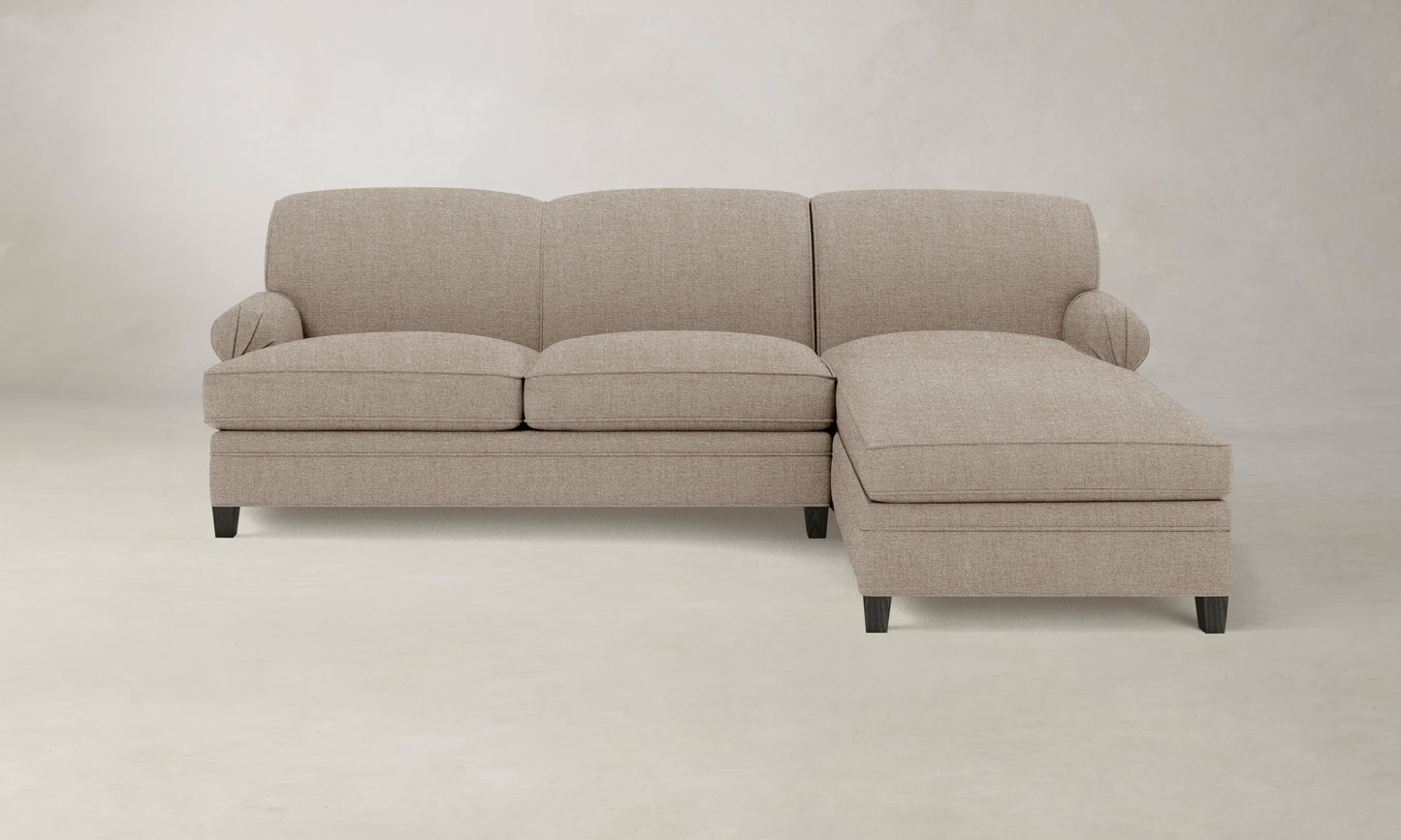 The Carmine Sectional - Performance Basketweave Malt