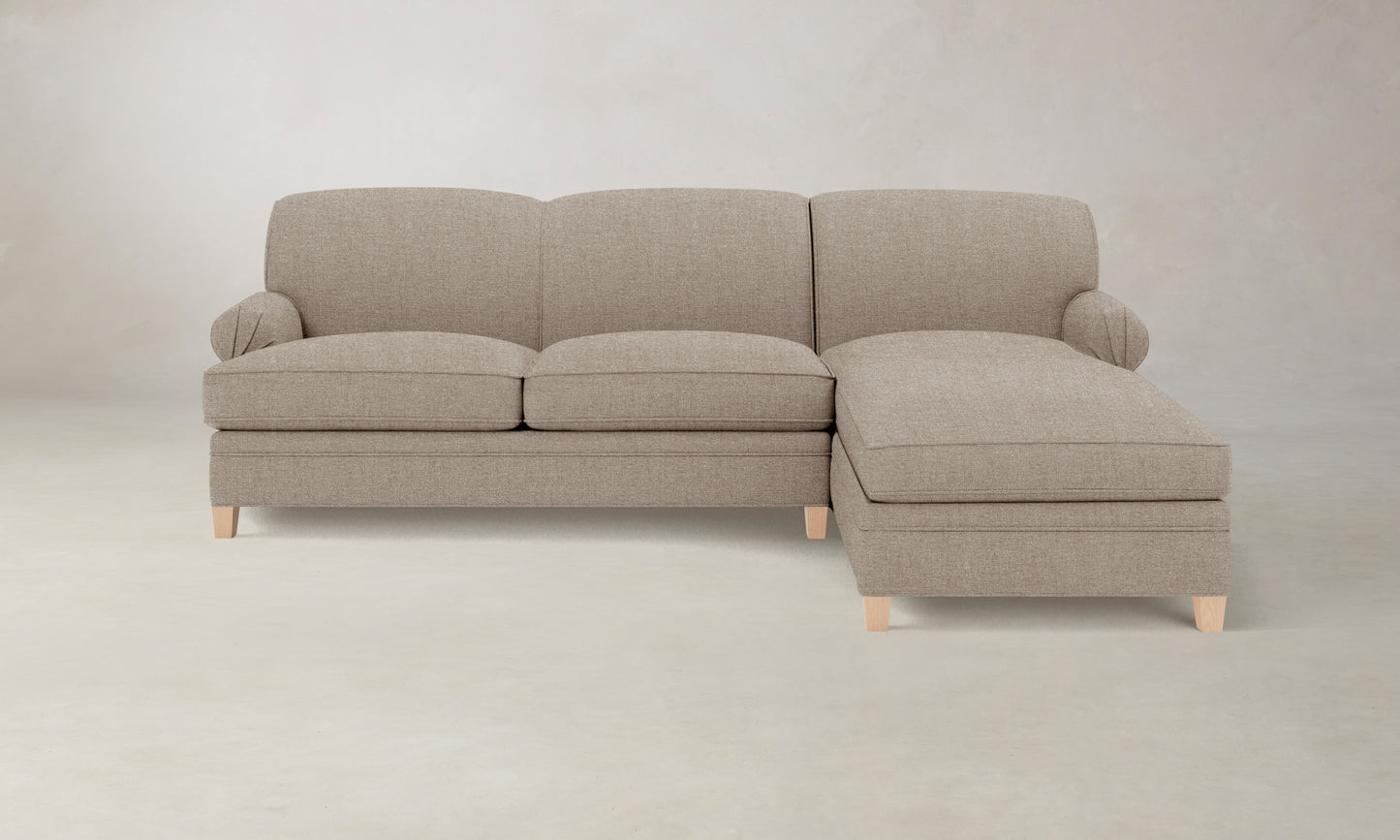 The Carmine Sectional - Performance Basketweave Malt