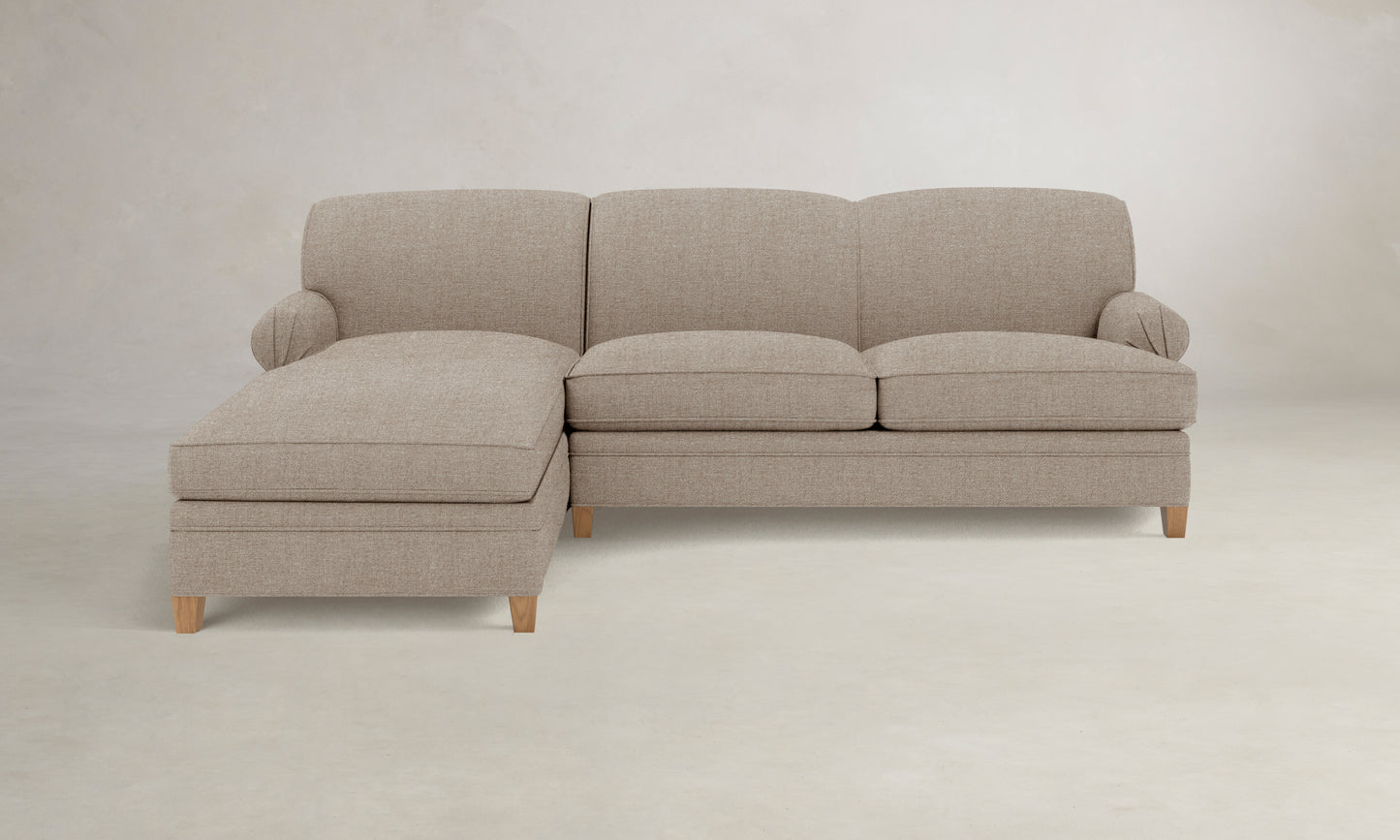 The Carmine Sectional - Performance Basketweave Malt