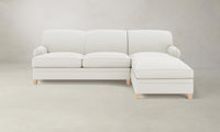 The Carmine Sectional - Performance Linen Weave Flour