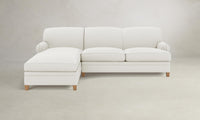 The Carmine Sectional - Performance Linen Weave Flour