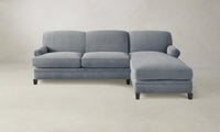 The Carmine Sectional - Performance Mélange Weave Aegean