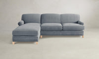 The Carmine Sectional - Performance Mélange Weave Aegean