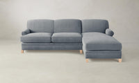 The Carmine Sectional - Performance Mélange Weave Aegean