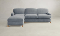 The Carmine Sectional - Performance Mélange Weave Aegean