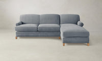 The Carmine Sectional - Performance Mélange Weave Aegean