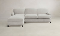 The Carmine Sectional - Performance Melange Weave Flint