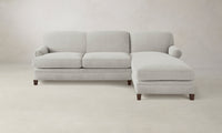 The Carmine Sectional - Performance Melange Weave Flint