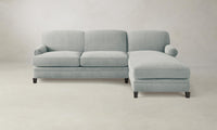 The Carmine Sectional - Performance Mélange Weave Seaglass