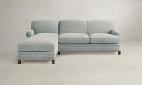 The Carmine Sectional - Performance Mélange Weave Seaglass