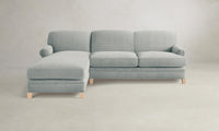 The Carmine Sectional - Performance Mélange Weave Seaglass