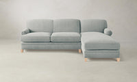 The Carmine Sectional - Performance Mélange Weave Seaglass