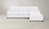 The Carmine Sectional - Performance Linen Weave Pure White