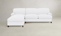 The Carmine Sectional - Performance Linen Weave Pure White