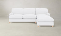 The Carmine Sectional - Performance Linen Weave Pure White