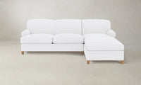 The Carmine Sectional - Performance Linen Weave Pure White