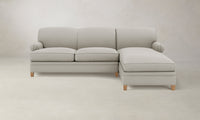 The Carmine Sectional - Performance Textured Linen Flax