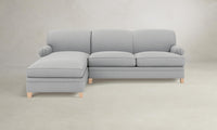 The Carmine Sectional - Performance Linen Weave Cloud