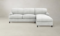 The Carmine Sectional - Performance Textured Tweed Dove