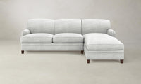 The Carmine Sectional - Performance Textured Tweed Dove