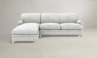 The Carmine Sectional - Performance Textured Tweed Dove