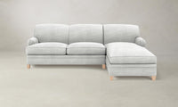 The Carmine Sectional - Performance Textured Tweed Dove