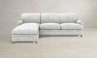 The Carmine Sectional - Performance Textured Tweed Dove