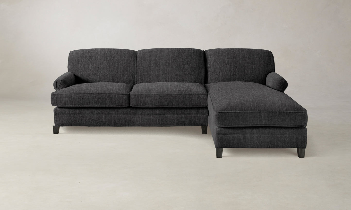 The Carmine Sectional - Performance Tweed Char