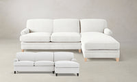 The Carmine Sectional - Performance Tweed Salt