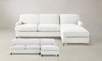 The Carmine Sectional - Performance Tweed Salt