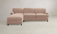 The Carmine Sectional - Performance Velvet Dusty Rose